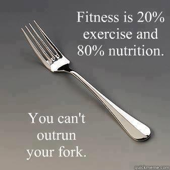 You can't out train a bad diet! 